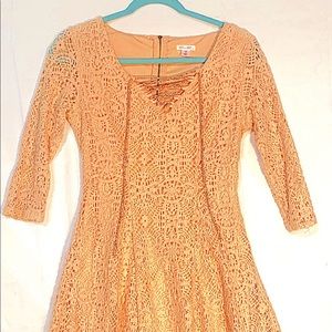 Peachy Pink Lace Xhilaration Dress